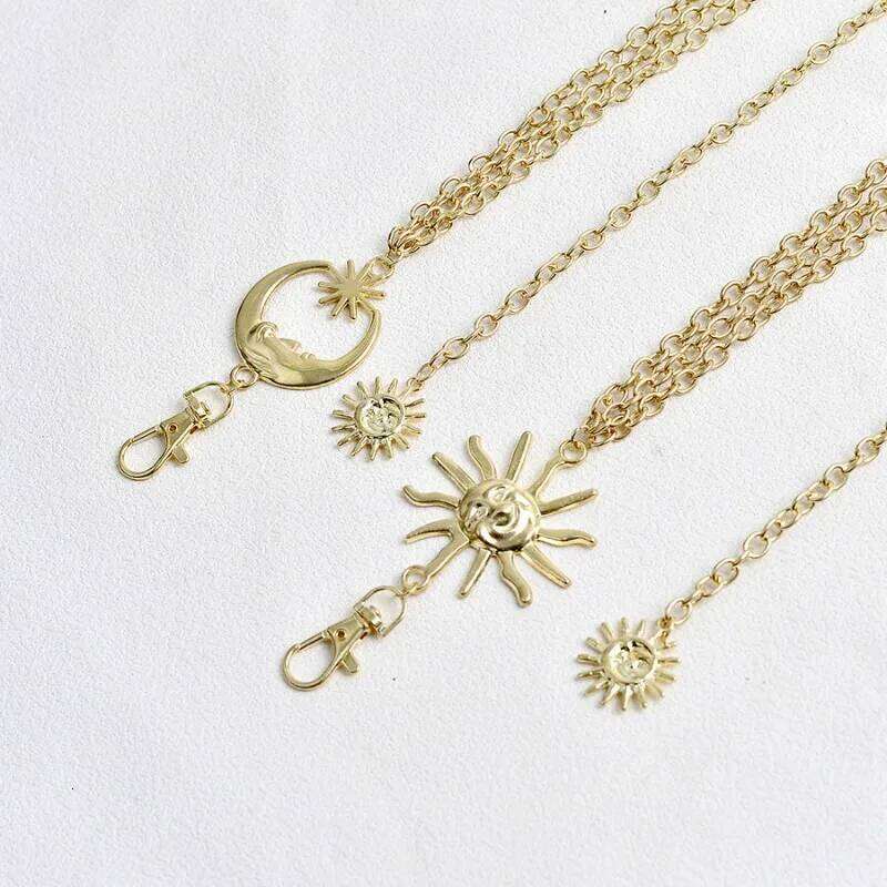 Fashion Sun Moon Layered Waist Chain - Punk Style Adjustable Belly Belt for Women Gothic Hip Harness Pants Decorative Accessory S260304