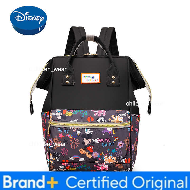 Disney Mickeys New Diaper Bag Backpack Large-capacity Baby Diaper Bag Backpack Luxury Brand Fashion Baby Products Storage Bag H260305