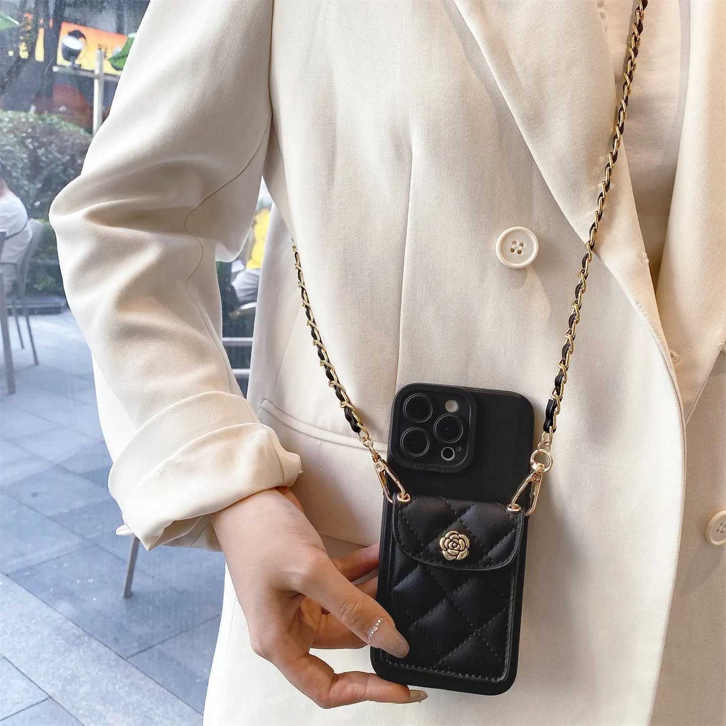 Luxury Flower Leather Wallet Phone Case For iPhone 17 16 15 14 13 12 11 Pro Max XS Max 7 8 Plus | Crossbody Lanyard Card Bag CoverT260305