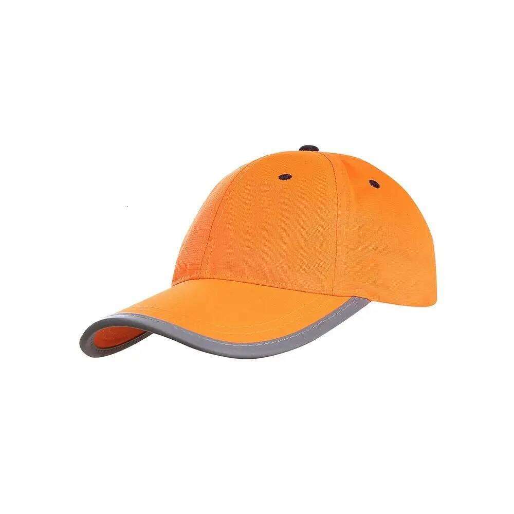 Men Women LIME REFLECTIVE Baseball Caps High Visibility SAFETY Hats for Work Night Outdoor Riding Running Outgoing Y260304