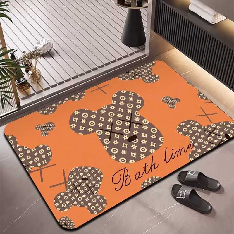 Soft diatom mud absorbent mat bathroom floor mat toilet non-slip quick-drying foot mat door mat toilet matT260305