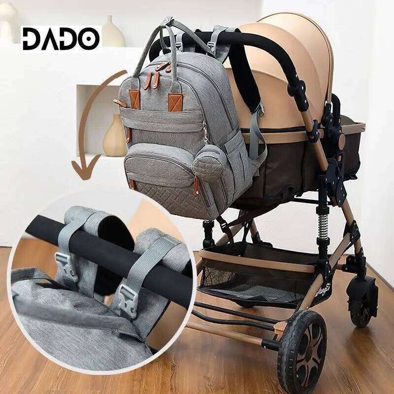 Diaper Bag Backpack Baby Essentials Travel Tote Multifunction Waterproof with Changing Station Pad Stroller Straps Big for Mommy Z260304