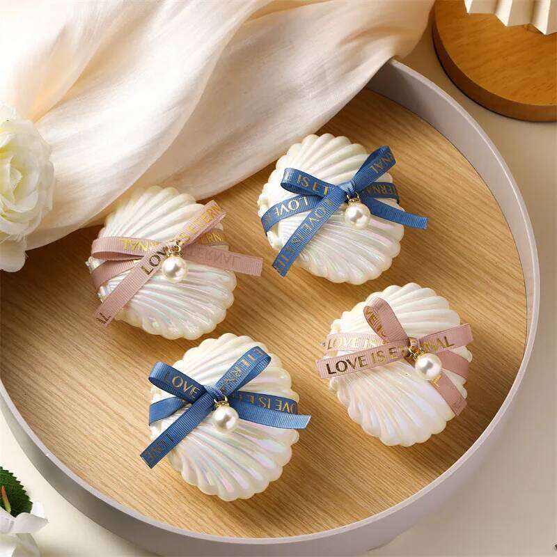 Scented Candle, Pearl Set, Wedding Favors Candle for Guests, Gift, Party, Holiday, Home Decor, Sea Shell Candles W260304 W260305