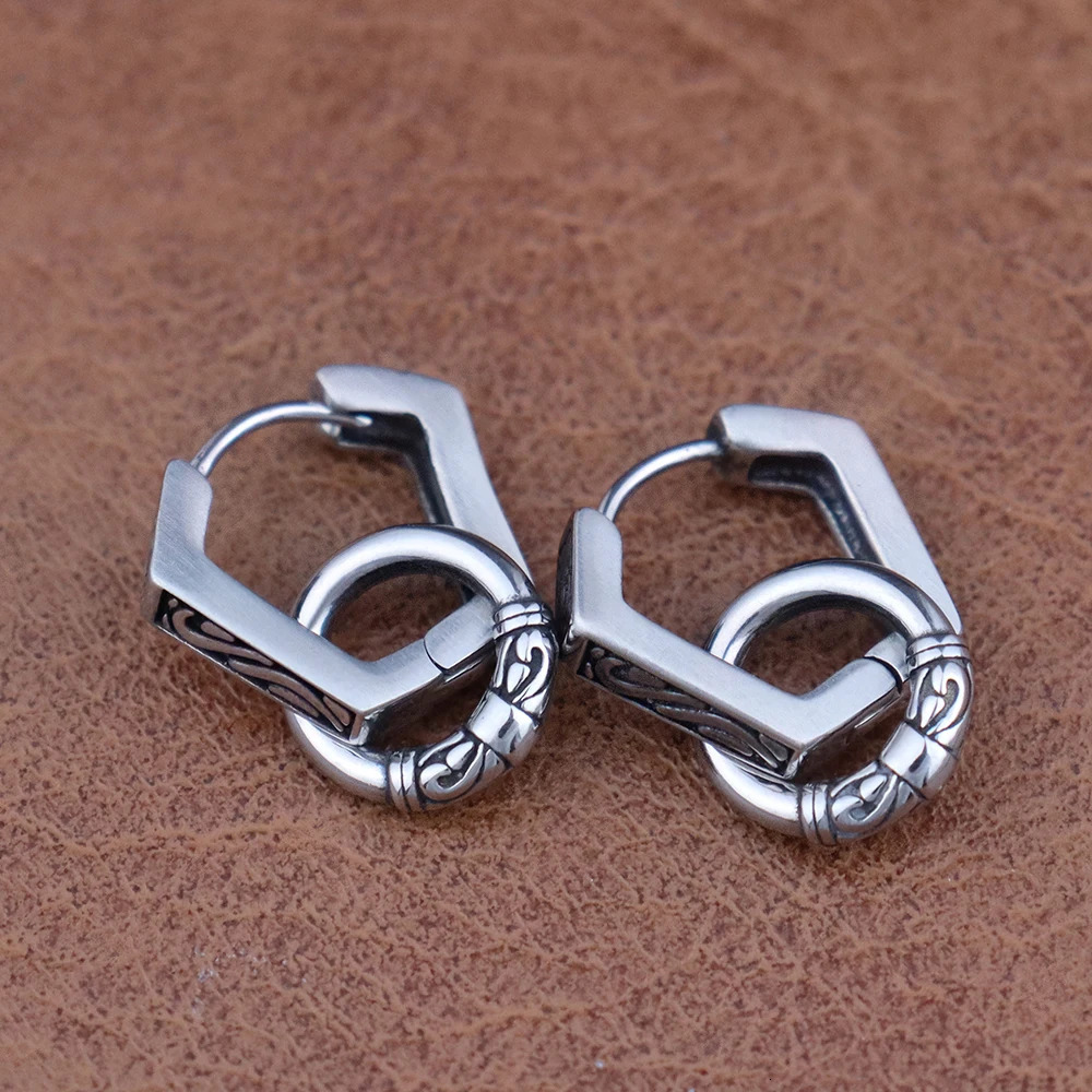 Stainless Steel Viking Drop Earrings Charm Nordic Geometric Norse Jewelry Gift for Men Women Adjustable Punk Unisex Ear Jewelry 260303