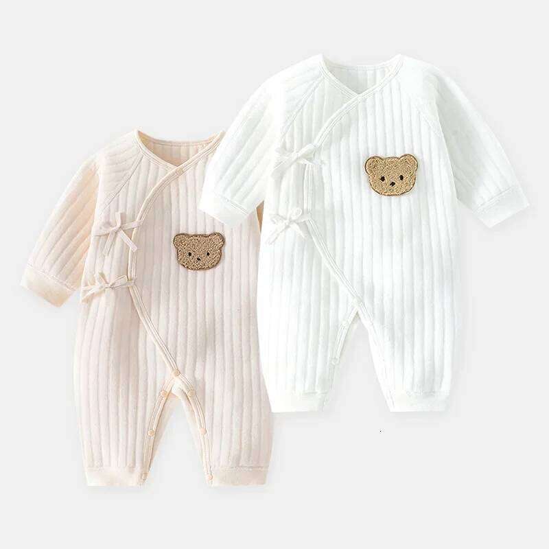 Bear Newborn Clothes New Born Baby Jumpsuit for Boys Girls Cotton Toddler Rompers with Hat Bebe Outfits One-Piece Pajamas Z260304