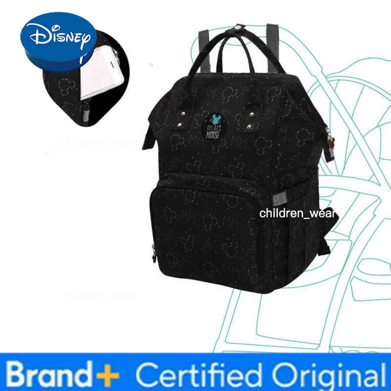 Disney Mickey New Diaper Bag Backpack Luxury Brand Original Baby Diaper Bag Backpack Large Capacity Cartoon Fashion Baby Bag H260305