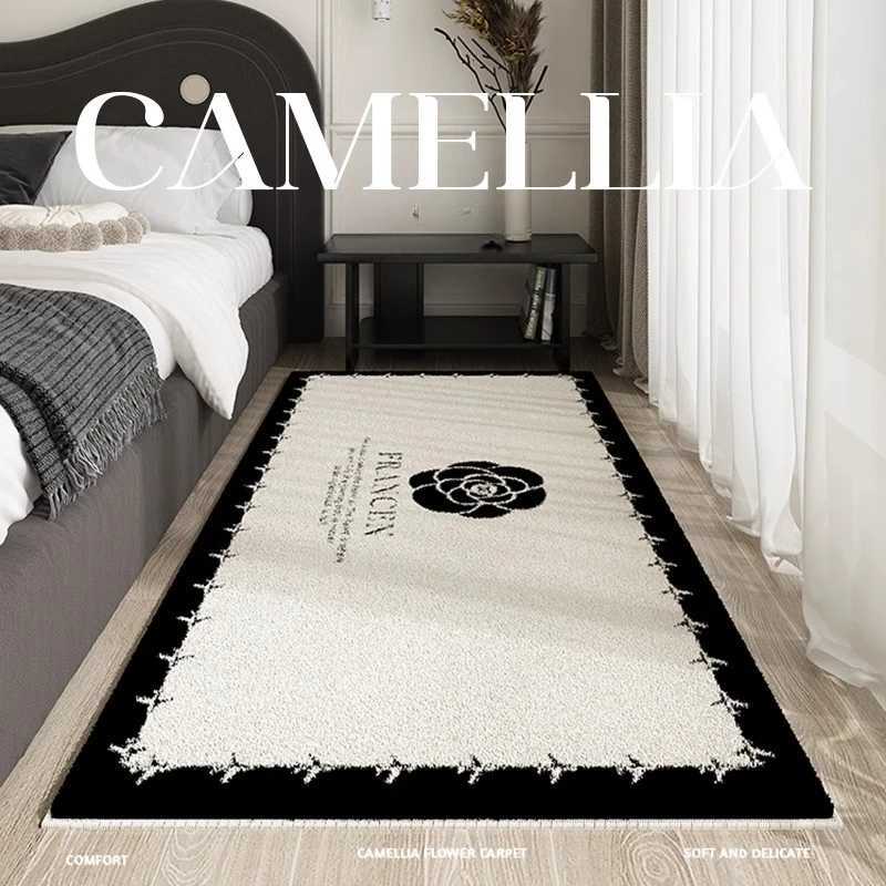 Long Plush Bedside Floor Mat - Thickened Non-Slip Dirt Resistant for Bedroom Living Room StudyT260305