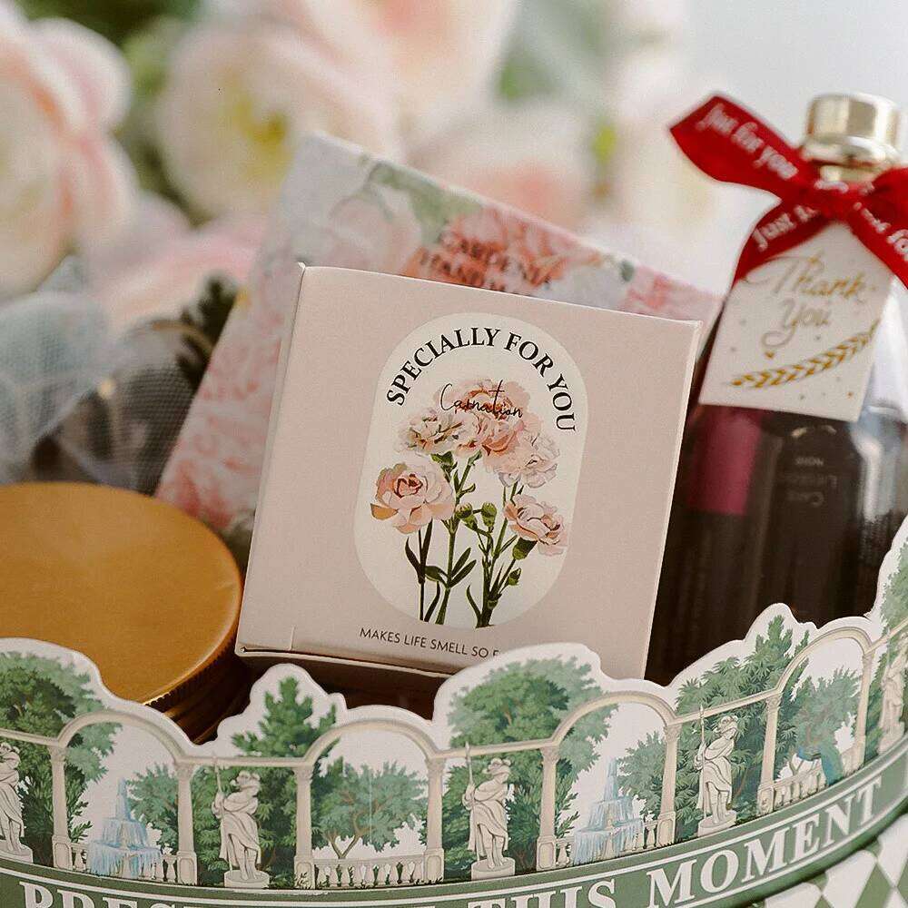 Handmade Carnation Scented Aromatherapy Soy Wax Candle Birthday Candles for Wedding Party Home Decoration Photo Props W260304 W260305