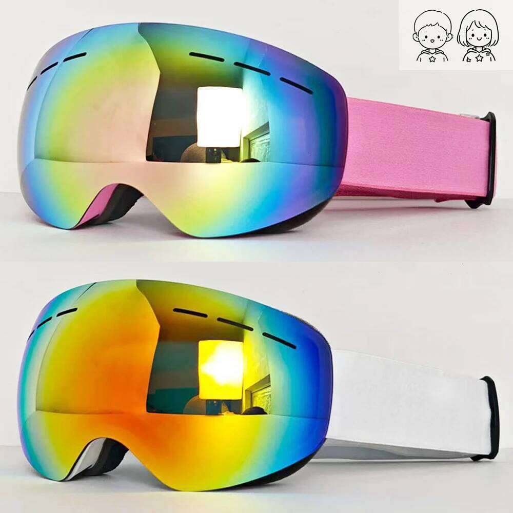 Children Snow Mountain Sports Goggles High-Definition Windproof Lenses Breathable Dustproof Sandproof Skiing Equipment S260304