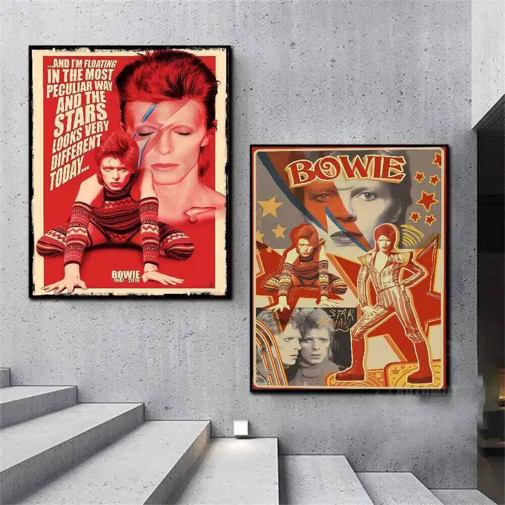 D-David B-B-Bowie Poster High-definition art sticker Self adhesive waterproof home decoration 26L0305