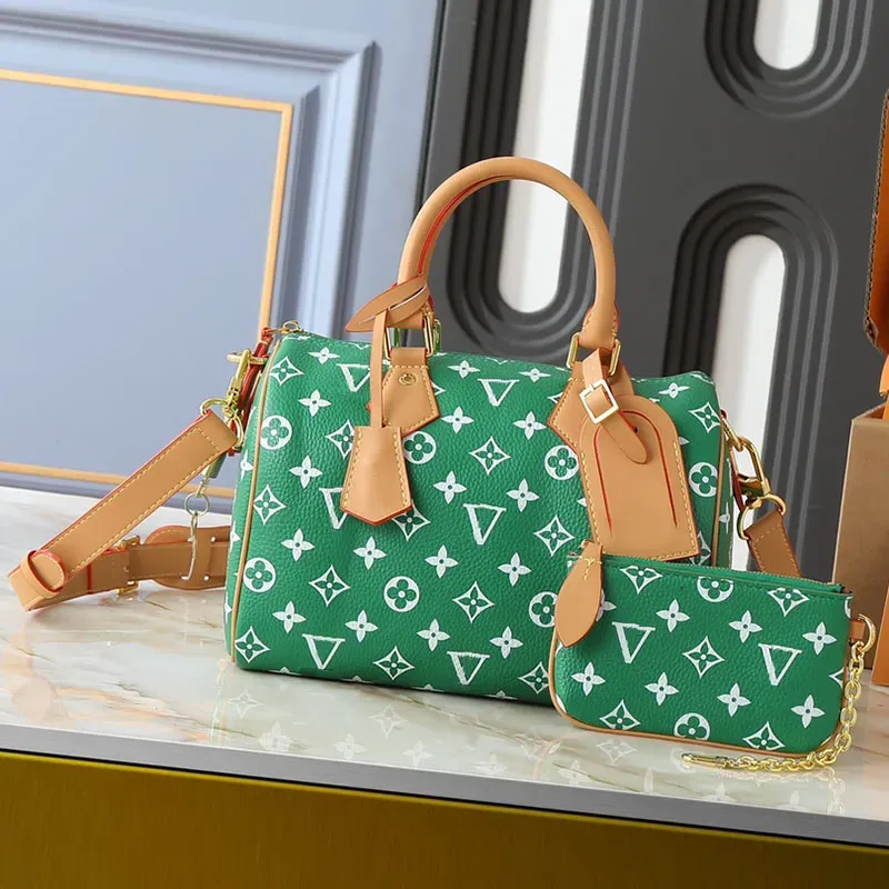 Designer Bag Genuine Leather Speedytote Shoulder Bags 25cm 30cm Womens Chains Purse Mirror Quality Pillow Bag Handbag Luxury Travel Tote Multicolor Wallet