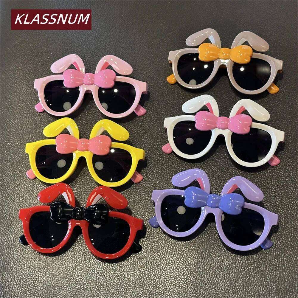 Cute Rabbit Ears Sunglasses Shade Glasses Children'S Eyeglasses Travel Beach Boys Girls Sun Protection UV400 Goggles Eyewear Z260305