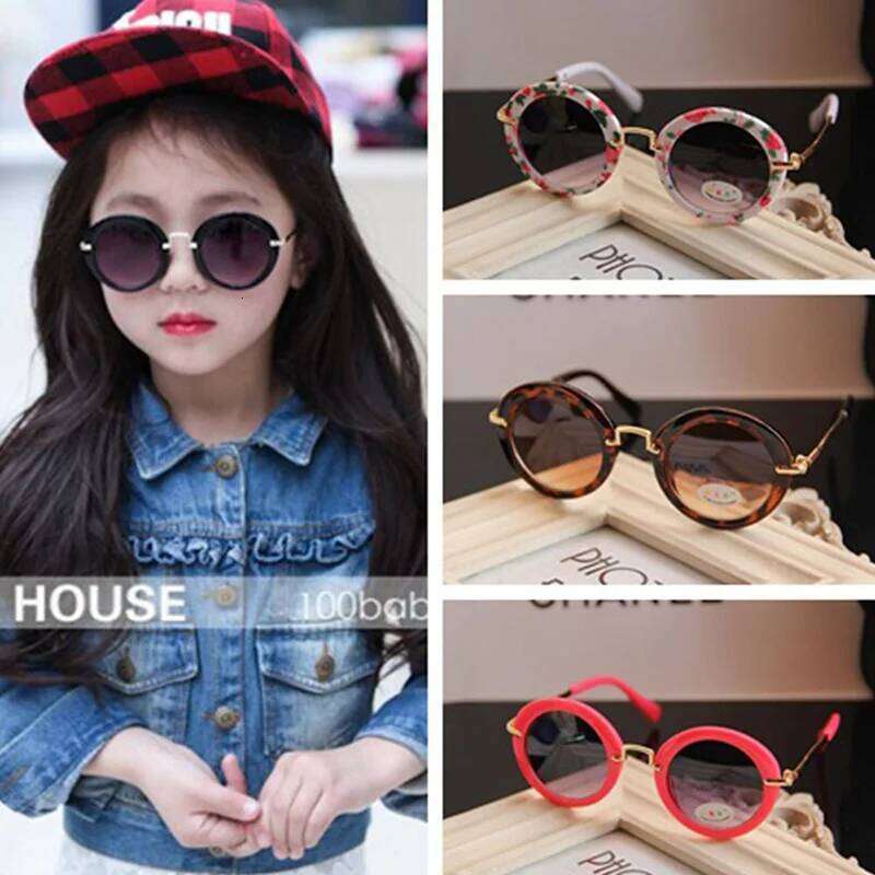 Vintage Kids Children's Stylish Retro Round Sunglasses Eyewear Lovely Girls Boys Sun Glasses Goggles ANTI-UV Shades UV400 Z260305