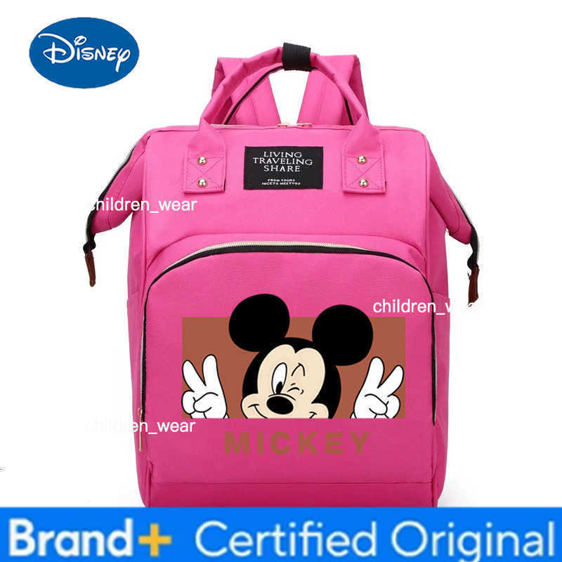 Disney Mickey Mouse Backpack Women Cute Cartoon School Bag Waterproof Canvas Travel Bag for Teen Girls Casual Shoulder Bag H260305