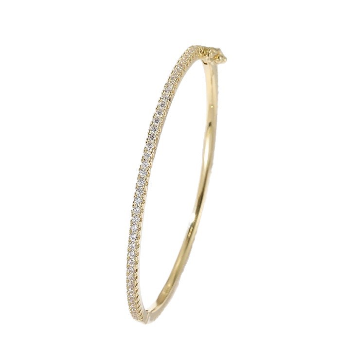 Fashion Classic Bangle Silver Color Bracelet With Stone For Women Wedding Party Small Bracelet High Quality Jewelry 250322