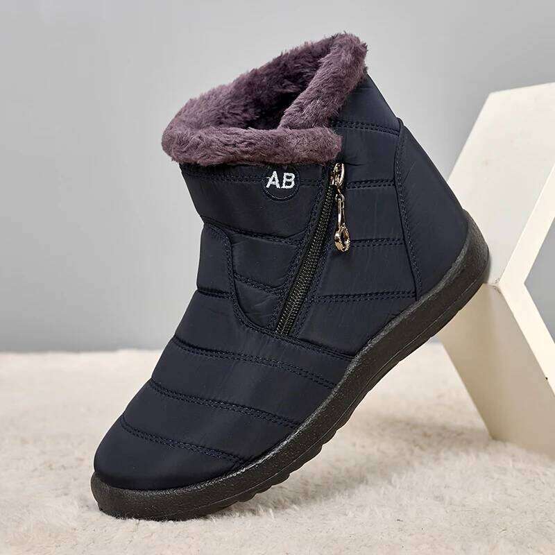 Kidmi Women's Warm Soft-bottom Waterproof Cotton Shoes Wear-resistant shock absorption Boots Suitable for Snowy Conditions