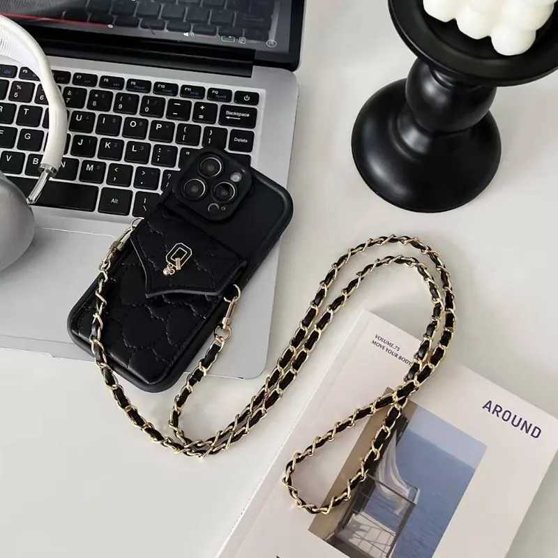 Heart Quilted Chain Wallet Phone Case for A5X A3X A3 A5 Pro Reno 10 11 12 13 14 Pro 14F 13F 12F 11F 2F Card Holder & Crossbody StrapT260305