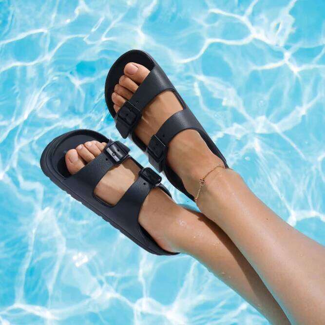 Kidmi Fashion Women's Platform With Arch Support Summer Beach Sandals Outdoor Chunky Lightweight Foam Slip on Slides