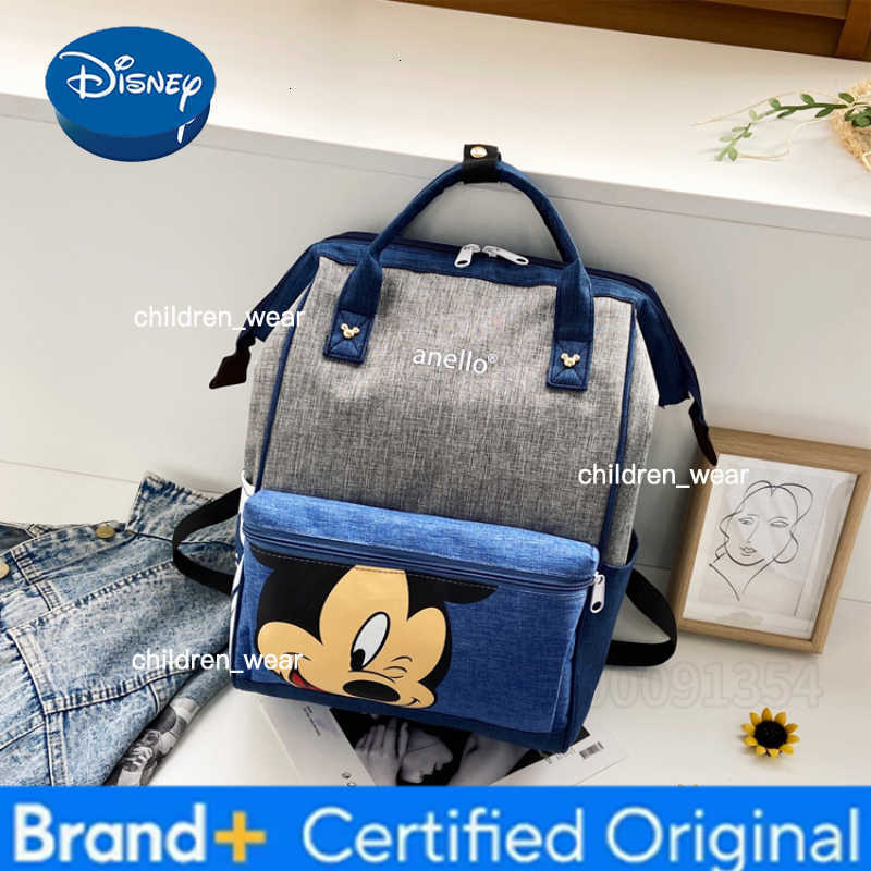 Disney Mickey New Diaper Bag Backpack Cartoon Baby Bag Fashion Trend Baby Diaper Bag Backpack Large Capacity Multifunctional H260305