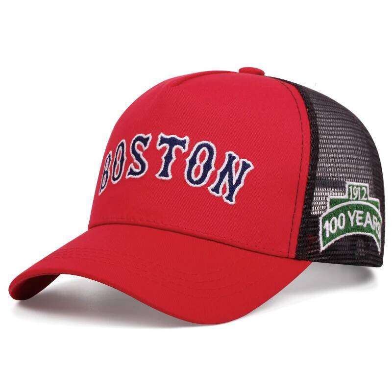 boston women men outdoors baseball High quality ventilate Hip hop mesh cap trucker hat Y260304