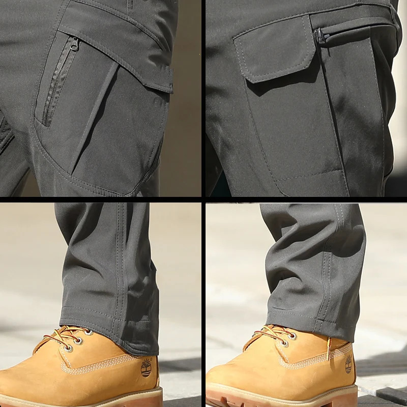 CHRLCK Mens Anti-scratch Tactical Pants Elasticity Hiking Trousers Men Waterproof Hunting Fishing Camping Pants Wear-resistant 260304