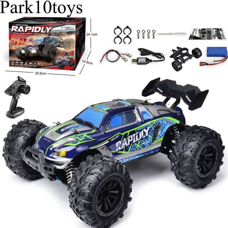 parkten RC Cars 2.4G 50 KM/H High Speed Racing With LED 4WD Drift Remote Control Off-Road 4x4 Truck Toys for Adults And Kids Z260304