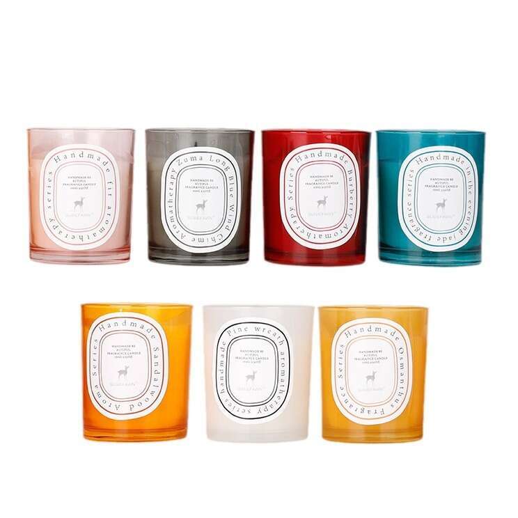 INS Amazon Romantic Gift Glass Cup 65g Soy Wax Aromatherapy Candle Plant Handmade W260304 W260305