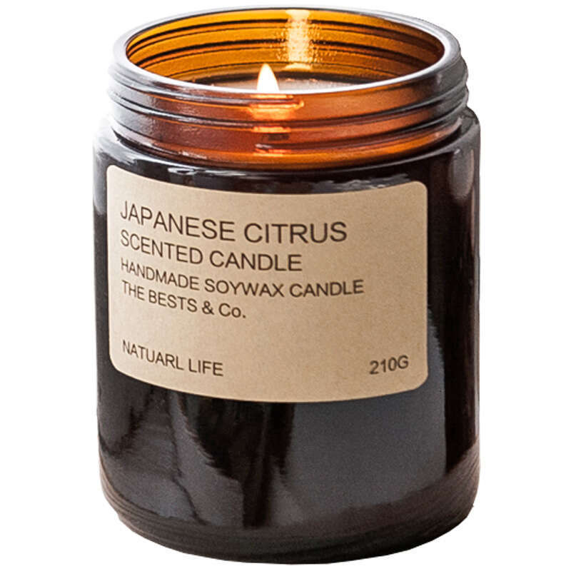 250ml Empty Aromatherapy Bottle DIY Large Mouth Brown Glass Cup Candle Holder Atmosphere Ornament W260304 W260305