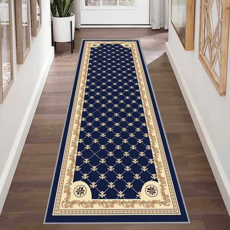 Luxury Stain-Resistant Non-Slip Bedside Rug - Premium Bedroom Corridor Floor Mat for Elegant Home DecorT260305
