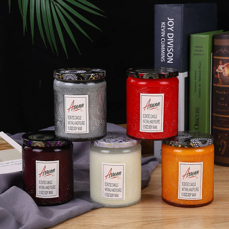 Embossed Cup Plant Essential Oil Aromatherapy Candle Home Bedroom Air Purification Fragrance Birthday Wedding Souvenir W260304 W260305