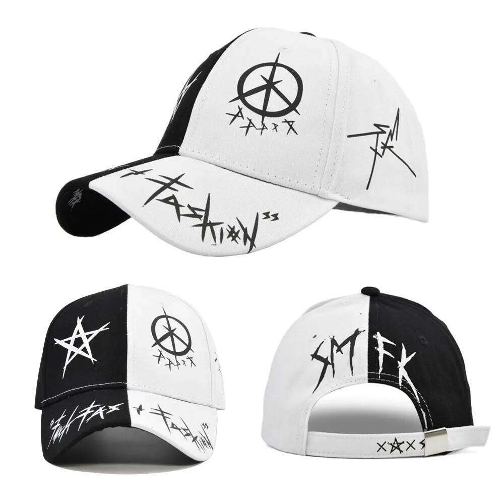 Letter Baseball Graffiti Sun Hip Hop Cap Visor Men Women Patchwork Snapback Casual Fashion Cotton Adjustable Dad Hat Y260304