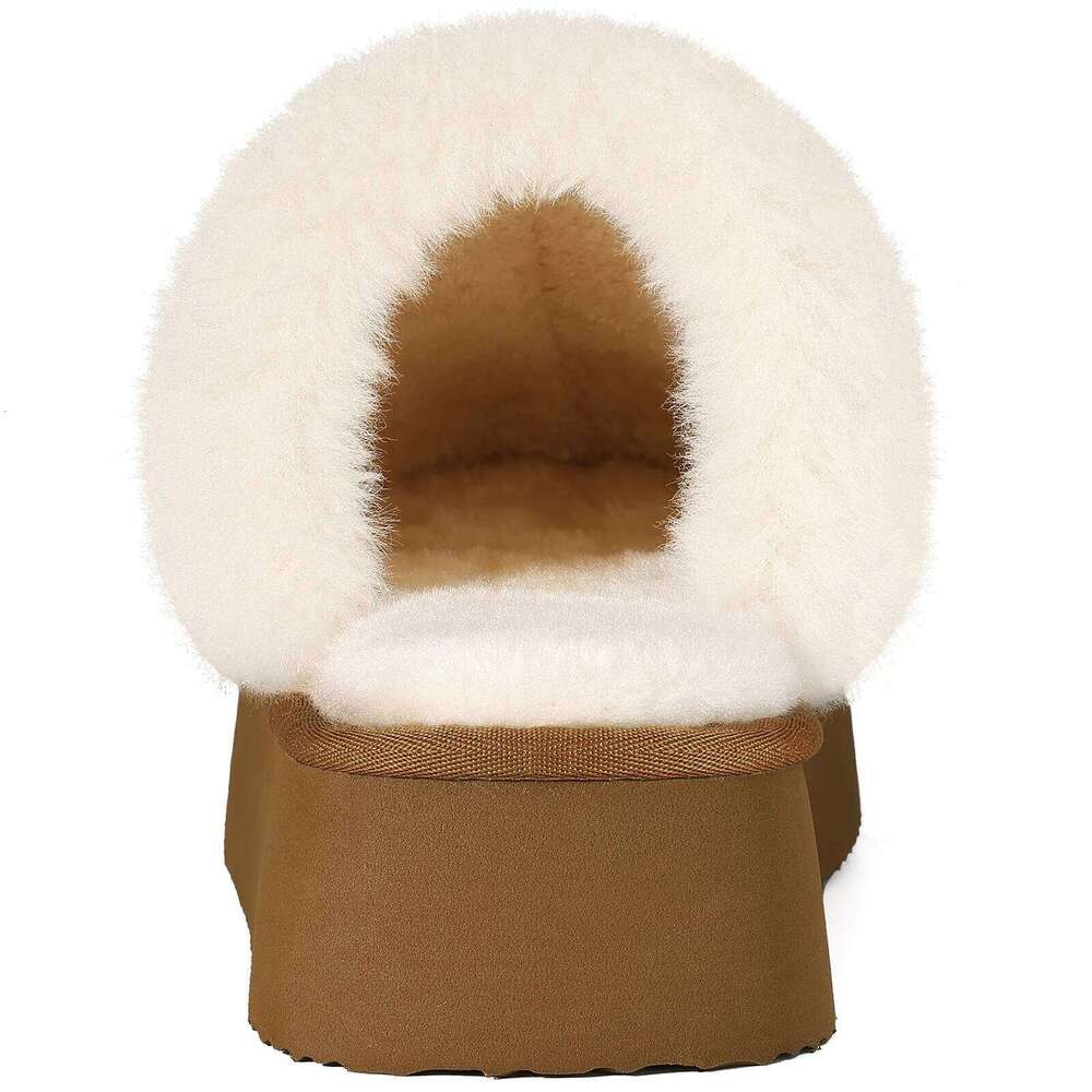 Kidmi Winter Fuzzy Indoor Platform Fluffy Bedroom Antiskid House Women Slippers With Memory Foam Shoes