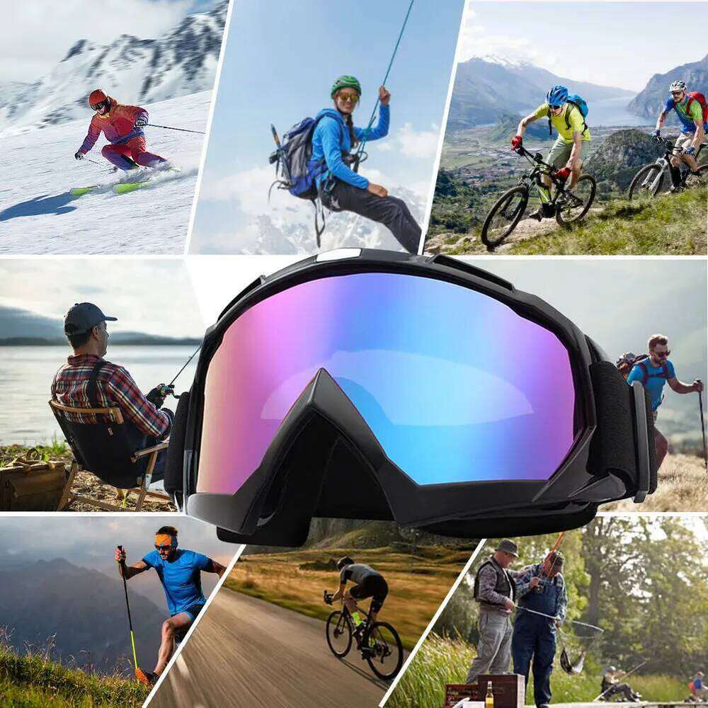 Outdoor Sports Goggles TPU Protection Ski Mask Male Female Anti-Fog Big Face Snow Glasses Snowboard Skiing Cycling Eyewear X S260304