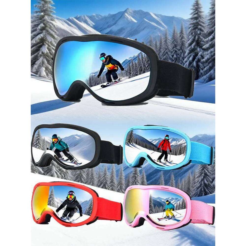 JSJM Professional Anti-Fog SKI Snowboard Goggles Outdoor Sports Women Men Double Layer Skiing Eyewear Mask Xmas Gifts S260304