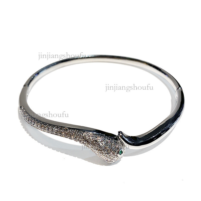 2026 Designer Bracelet Luxury Trendy Genuine Gold Plated Zircon Serpentine Women's Bracelet European And American Exaggerated Personalized Fashio