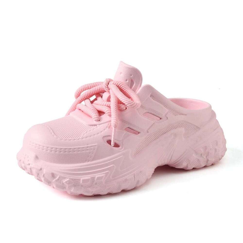 2026 New Leisure Platform Clogs For Women Men Summer Street House Shoes Soft EVA Lace-up Style Slippers Couples Beach Sandals