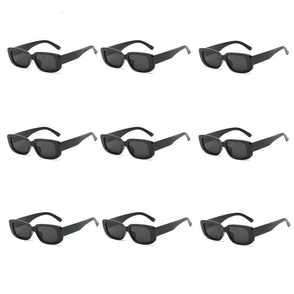 Lovatfirs 9 Pack Square Sunglasses For Party Trip Women Men Different 13 Color UV Protection Z260305