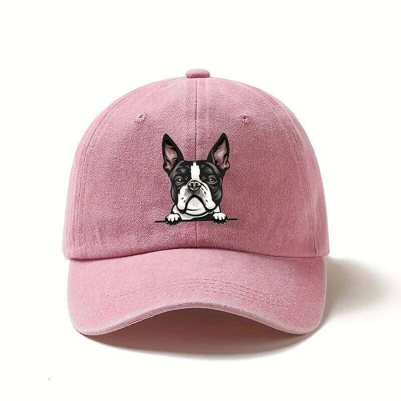 Cute Boston Dog Printed Baseball Hat with Casual Style, Perfect Gift for Daily Wear and Travel Pet Enthusiasts Y260304