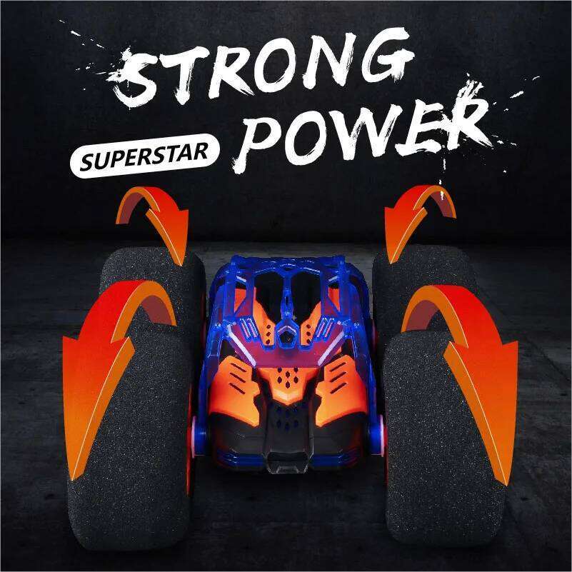 1 sponge four-wheel drive stunt car, wireless remote control toy car for boys girls, 360 rotation and rolling Z260304