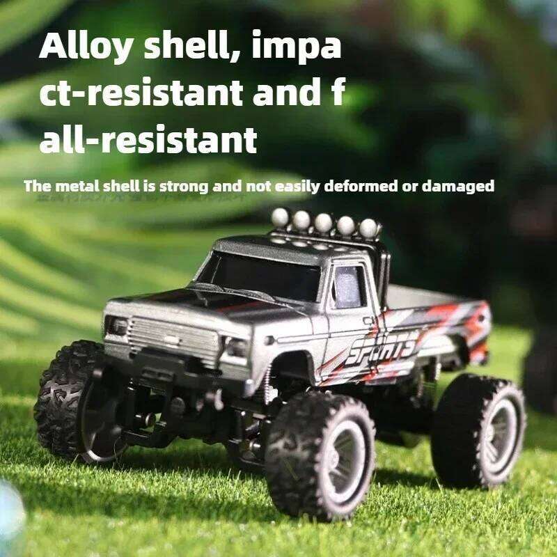 RC 1/64 Speed Mini Off-road Climbing Car Alloy Cool Appearance Light Shock Absorption Children's Toy Gift Z260304