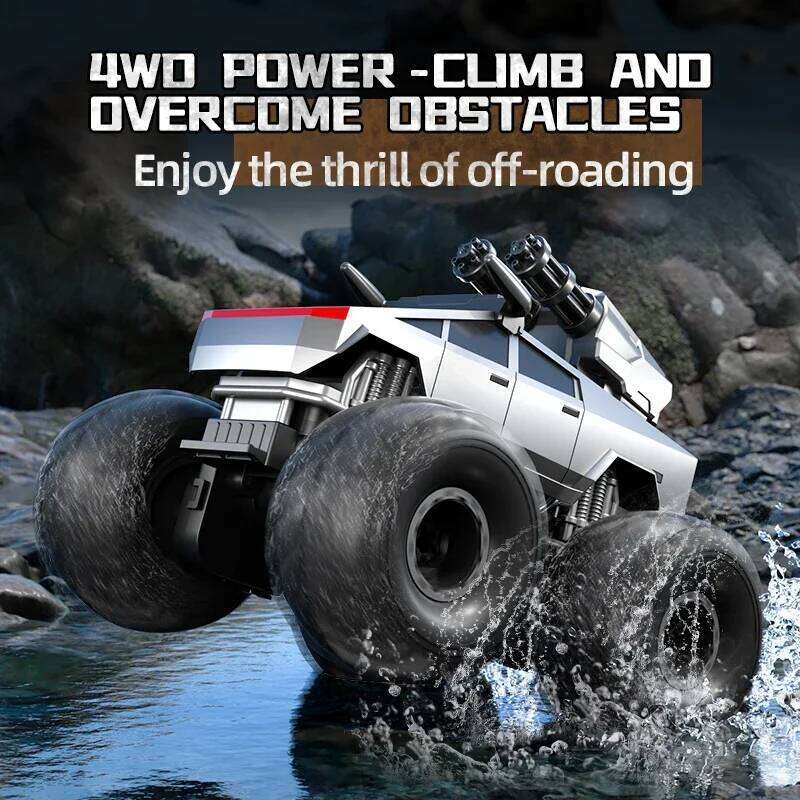 JJRC Q213 RC Off-road Stunt Amphibious Vehicle Children's Toy Cars 4WD 2.4G Pick-up Truck Water Cannon Remote Controlled Car Z260304