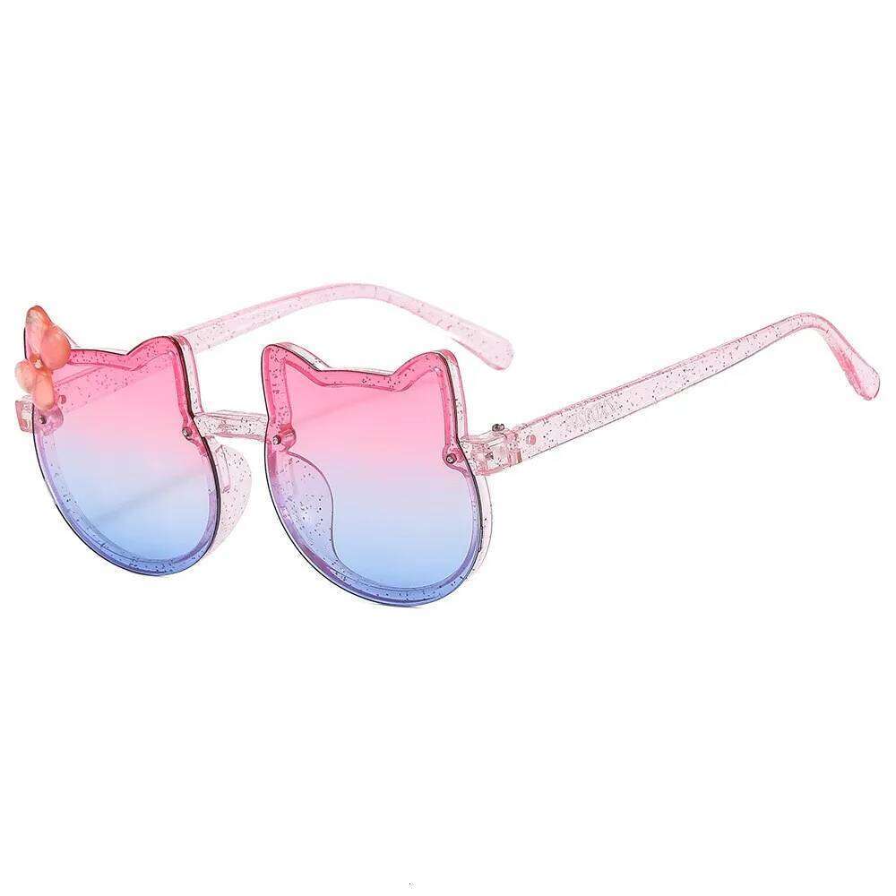 Cat Ears For Kids Girls Boy Outdoor Sun Children Cute Animal Cartoon Sunglasses Protection Glasses Z260304