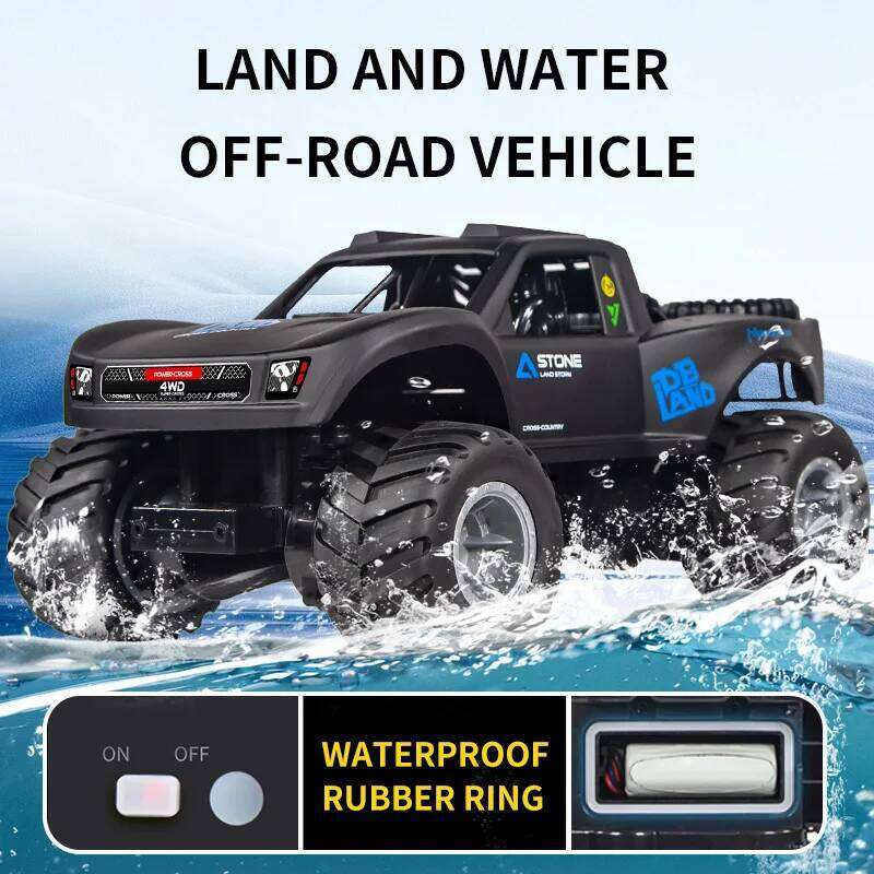 JJRC Q156 Toy 4WD Off Road Amphibious Climbing Vehicle Waterproof Stunt Remote Control Car children Toys Gift Z260304