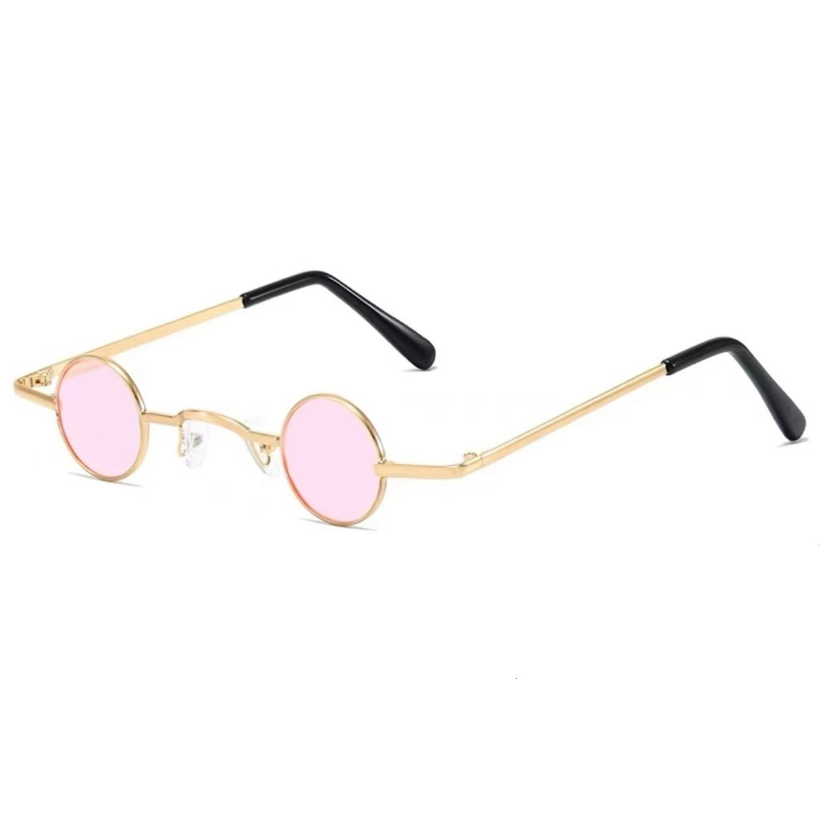 2026 New Designer Luxury Brand Ultra Small Circular Retro Sunglasses Mini Ins Circular Photo Frame Photo Glasses Unisex Sunglasses Punk Trend