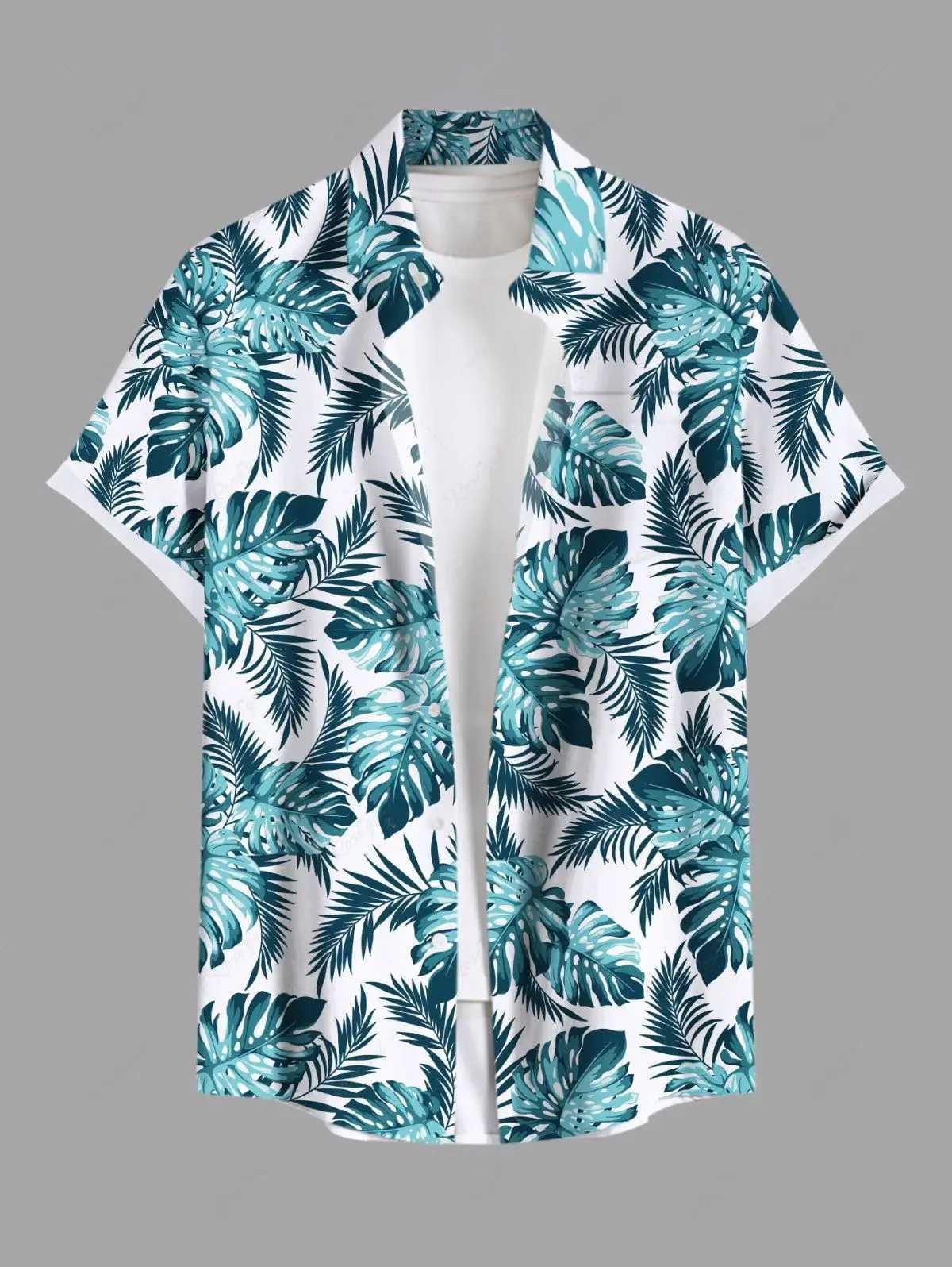 2025 Summer Plus Size Mens Shirts 3D Print Hawaiian Shirts Button Up Beach Vacation Shirts Short Sleeve Shirt Casual Shirts Men M260305