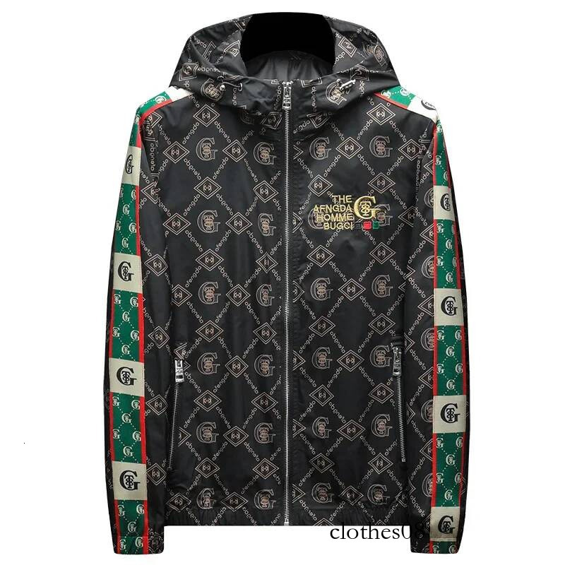 Casual Men's Jacket Outerwear Trendy Print Autumn New Style Station Tide Brand Clothing Other Material Made in China
