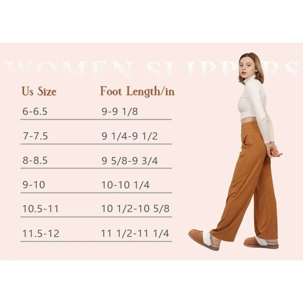 Kidmi Winter Fuzzy House Women Fluffy Flat Cozy Memory Foam Slippers Indoor Outdoor Warm Antiskid Fur Shoes