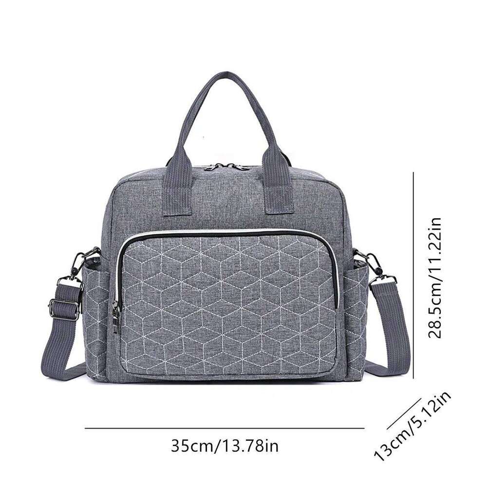 Fashionable Quilted Diamond Grid Single Shoulder Multi Functional Mommy Large Capacity Diagonal Cross Mom Bag for Going Out Z260304