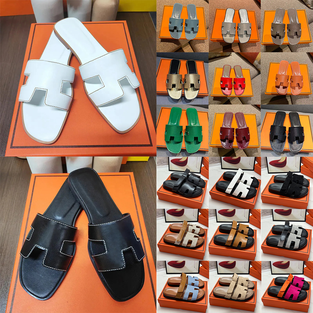 Classic Chypre Sandals Designer Leather Women Man Slides Sandal Summer Flat Shoes Fashion Beach Casual Slippers Letter Outdoor Indoor Size 35-45