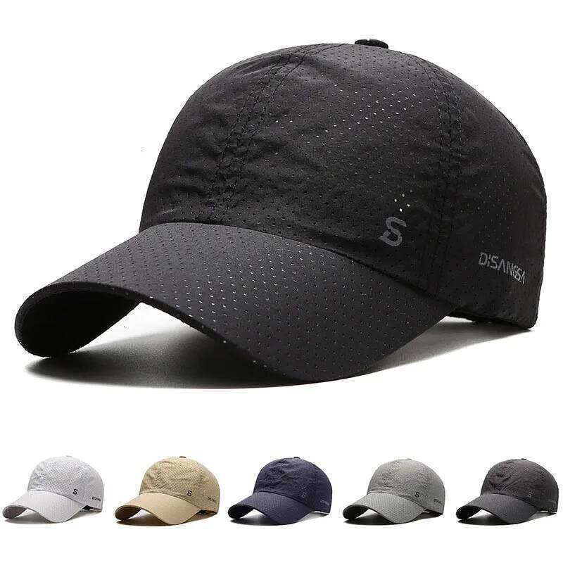 Men Women Mesh Moisture-Waging Quick Dry Baseball Cap Male Summer Female Originality Adjustable Breathable Sun Visor Fishing Hat Y260304